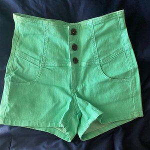 Sneak Peek Mint Green High Raise Shorts Size S High Waist